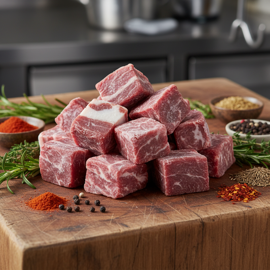 Halal Frozen Goat Cubes (1 lb)