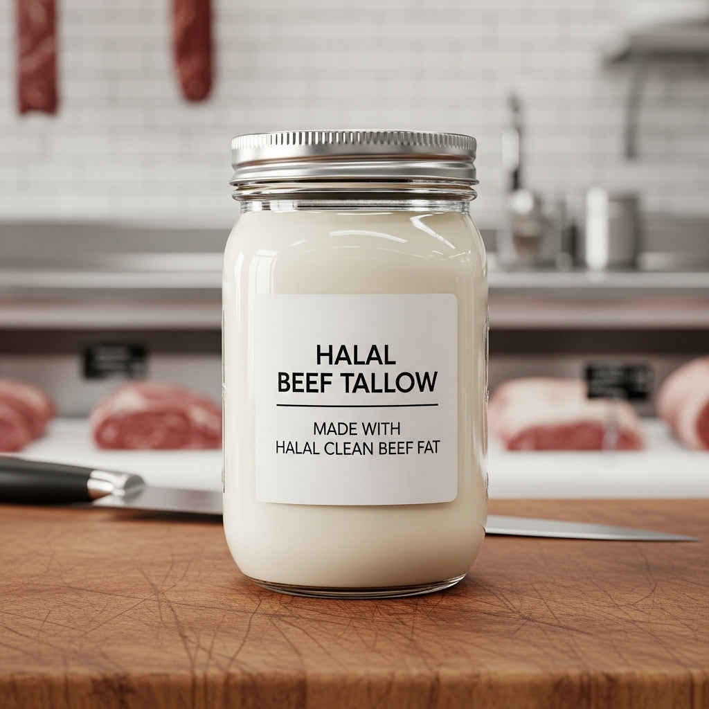 Halal Beef Tallow for Cooking (16oz)