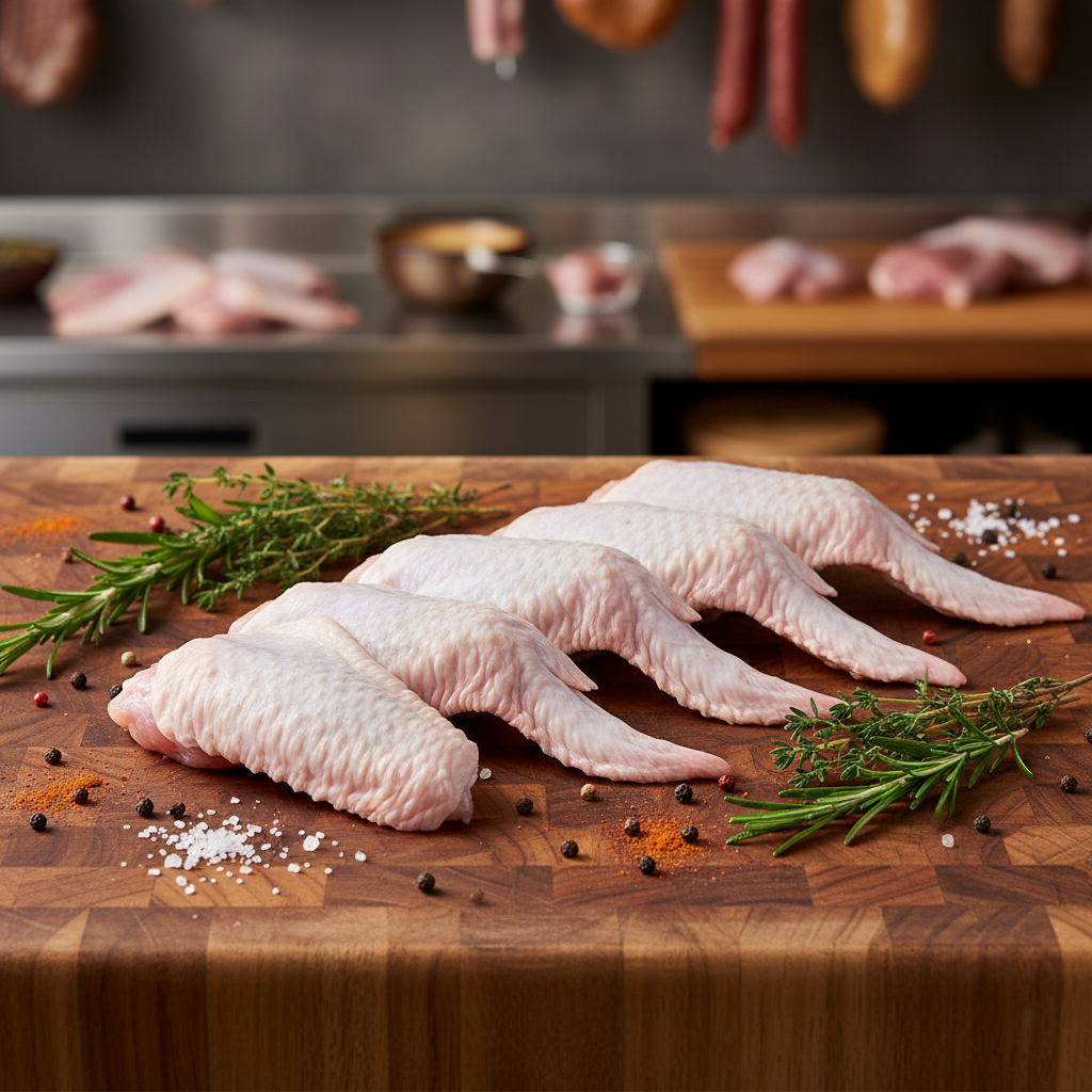 Halal Flat Baby Turkey Wings (3 flats per LBS) (1lb)