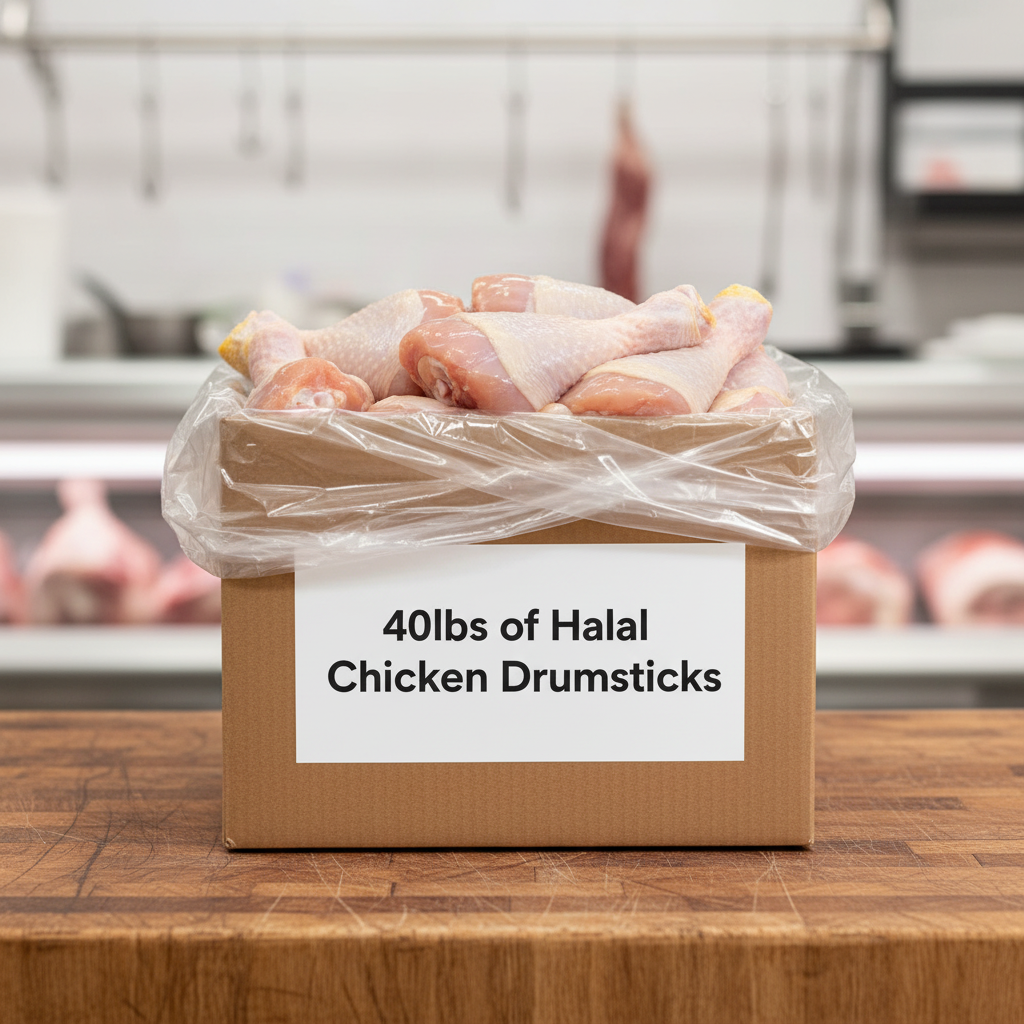 Case of 40lbs Halal Chicken Drumsticks (Wholesale)
