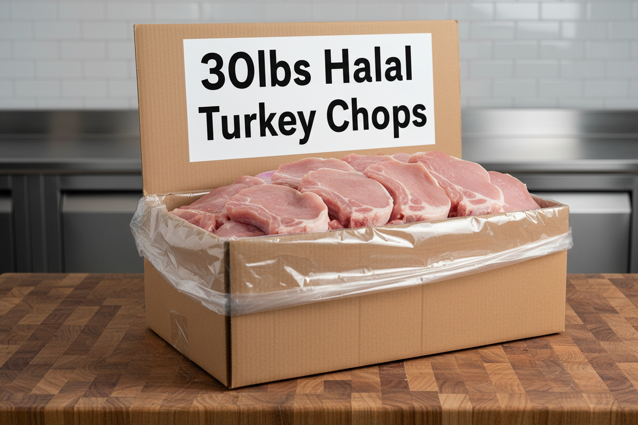 Case of 30lbs Halal Turkey Chops (Wholesale)